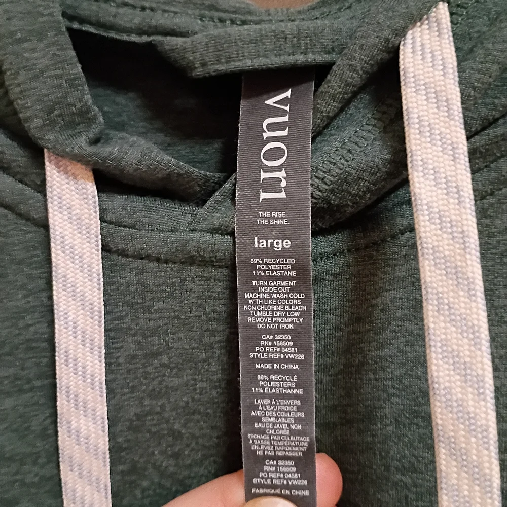 Vuori Halo Essential Cropped Hoodie Large - Picture 3 of 5